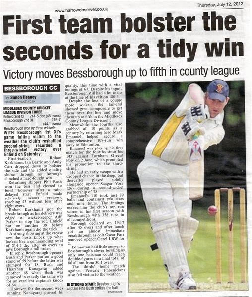 First team bolster the seconds for a tidy win
